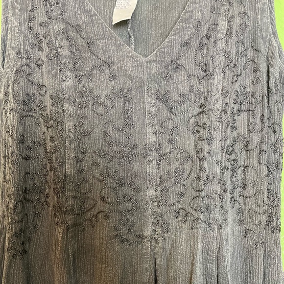 Vintage All That Jazz Flowy Faded Black Renaissance Dress Size S - Picture 3 of 4